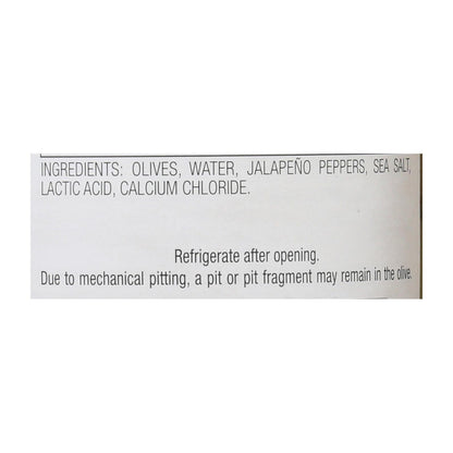 Jeff's Natural Jalapeno-Stuffed Olives, 7.5 oz, Case of 6