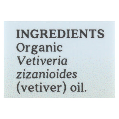 Aura Cacia Organic Vetiver Essential Oil - .25 Oz. for Relaxation and Stress Relief