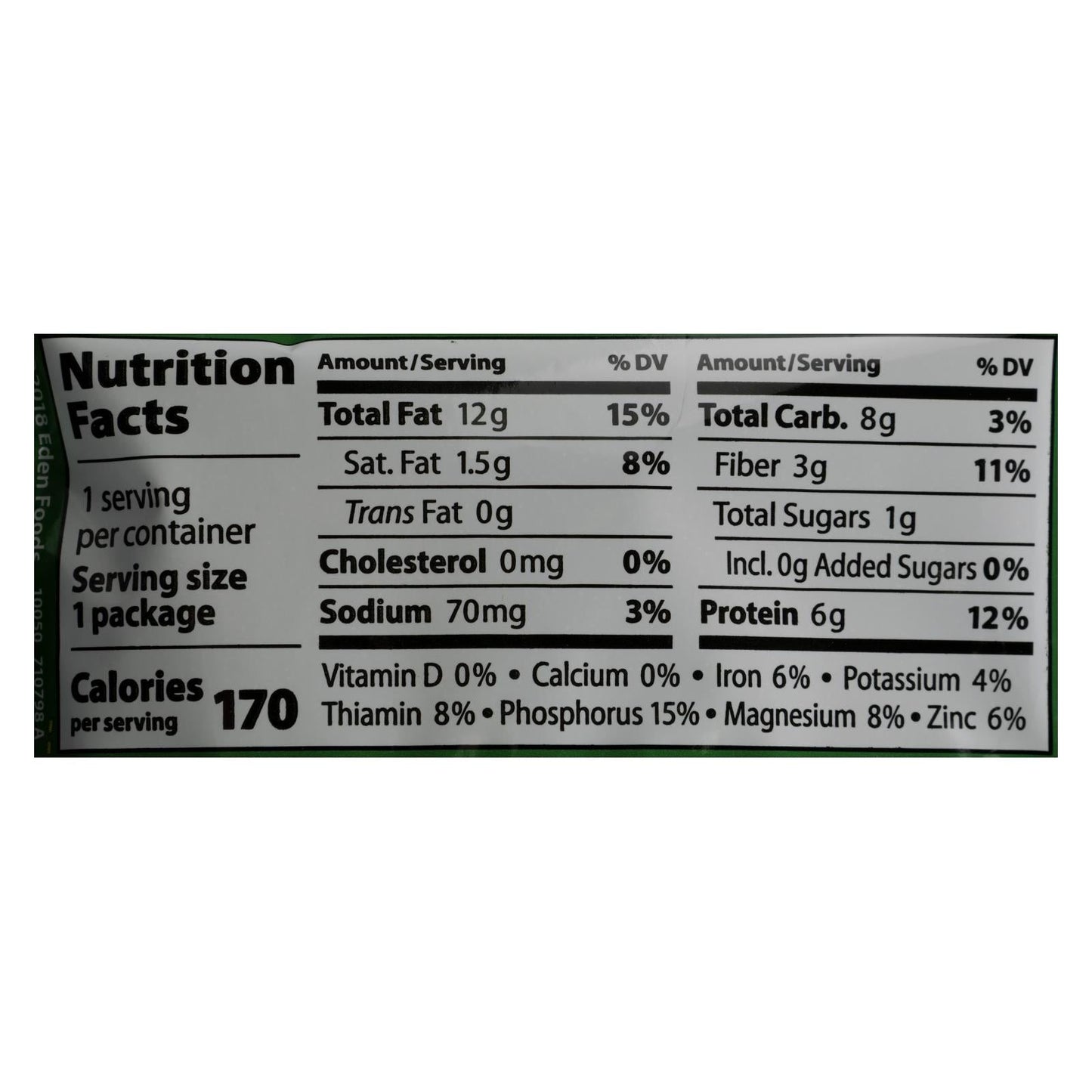 Eden Foods Organic Pistachios, Dry Roasted & Shelled (12 x 1 oz)