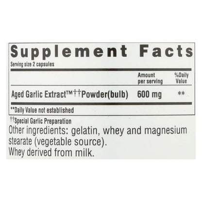 Kyolic Aged Garlic Extract Cardiovascular Formula, 100 Capsules