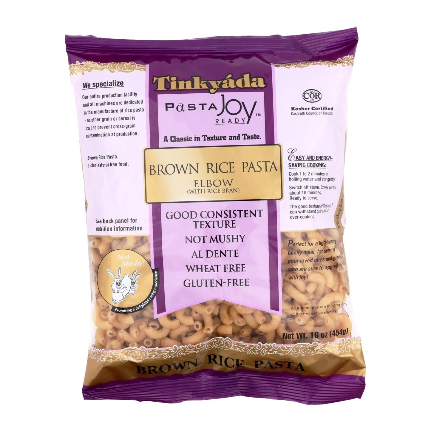 Tinkyada Brown Rice Elbows, 16 Oz, Pack of 12