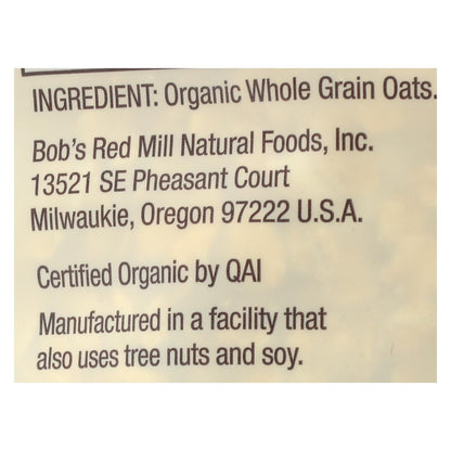 Bob's Red Mill Gluten Free Organic Rolled Oats (4 Pack), 32 oz