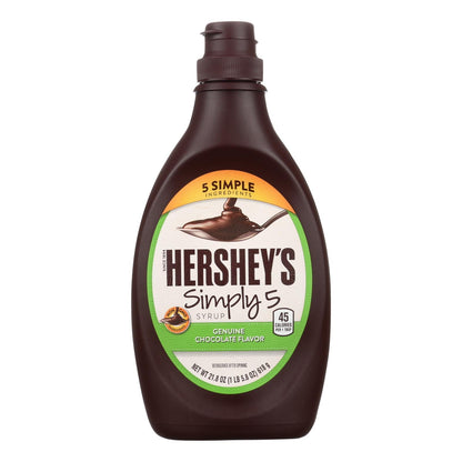 Simply 5 Hershey Chocolate Syrup - 21.8oz Pack of 12