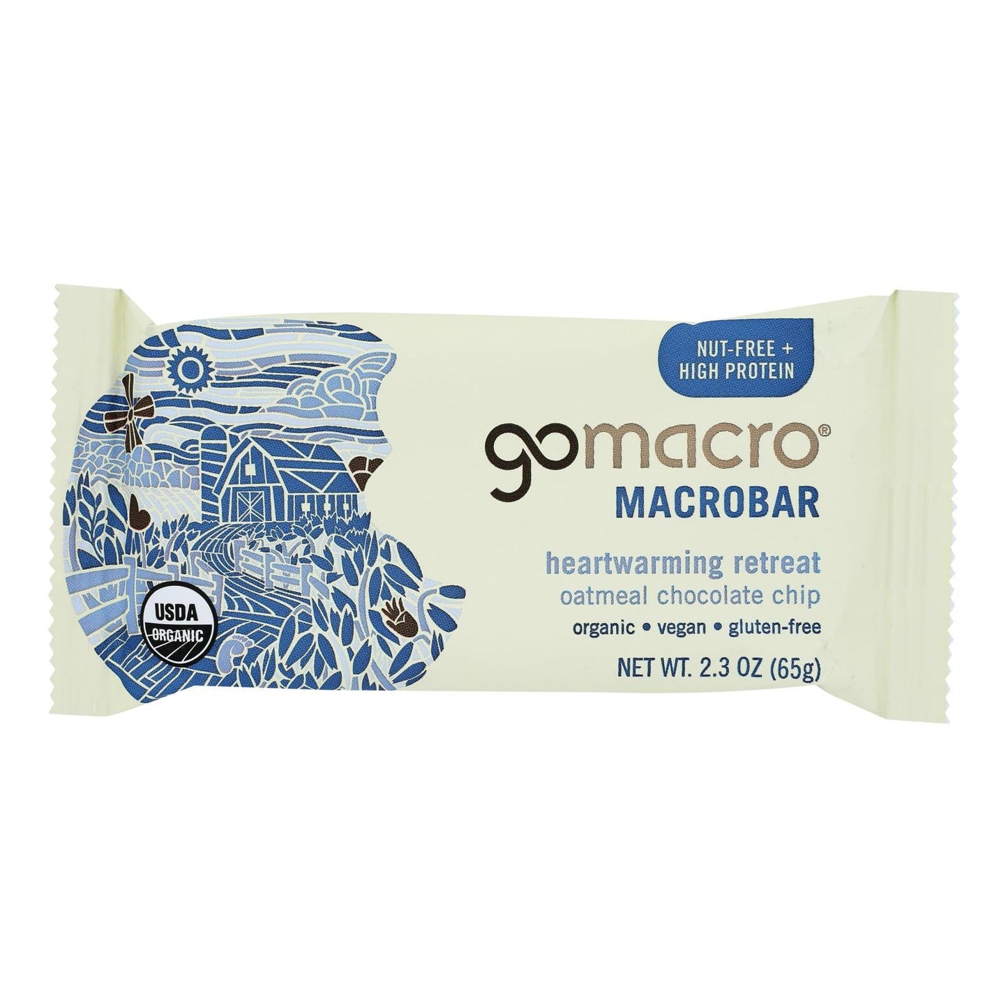Gomacro Oatmeal Chocolate Chip MacroBar, Case of 12 x 2.3 oz