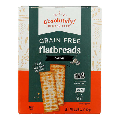 Absolutely Gluten Free Toasted Onion 5.29 Oz Flatbread - Case of 12