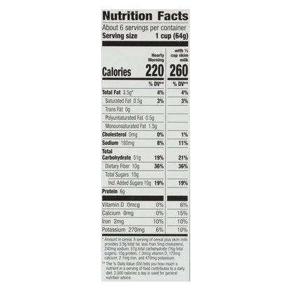 Cascadian Farm Organic Whole Grain Heart Healthy Hearty Morning Multigrain Cereal (Pack of 10 - 14.6 Oz.)