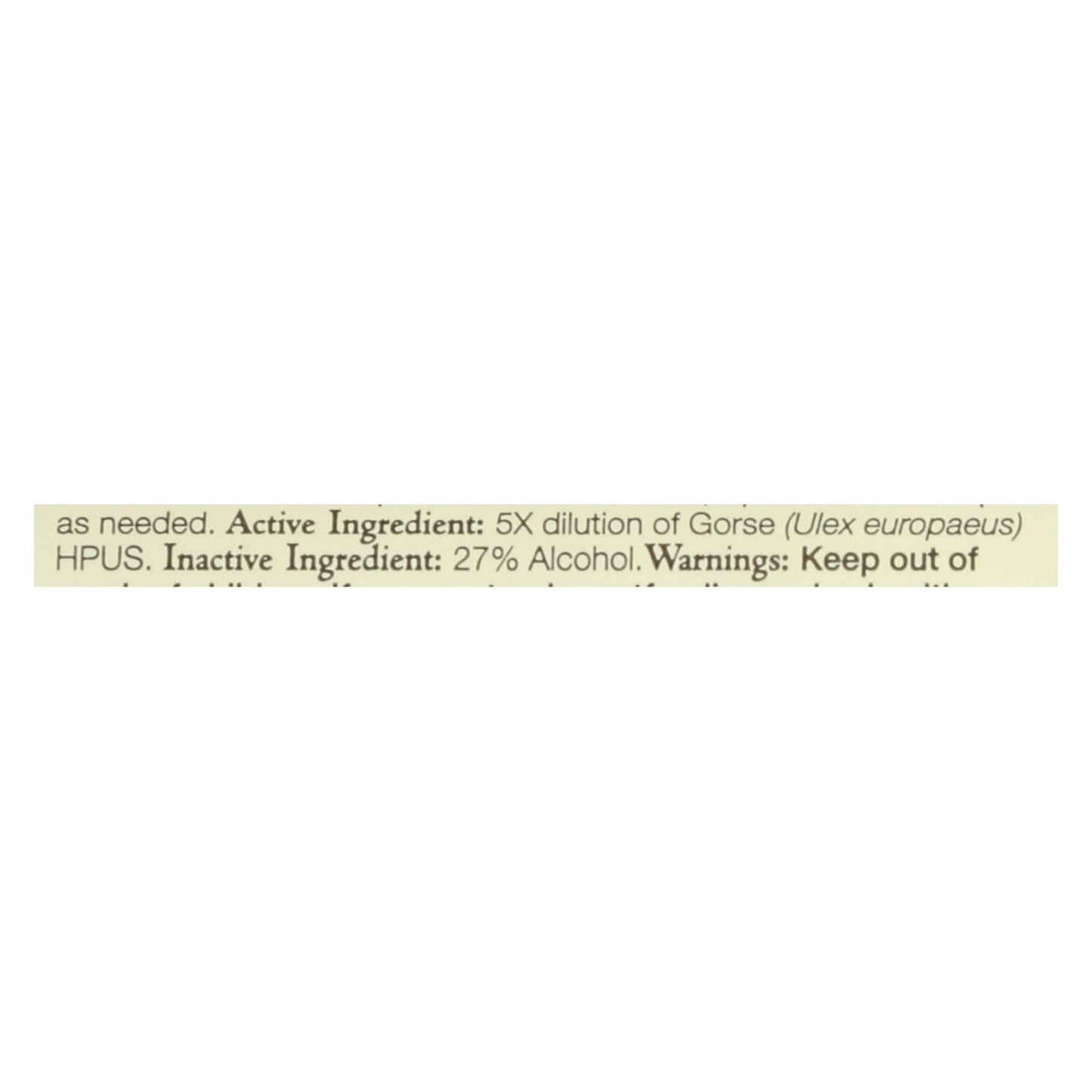 Bach Flower Remedies Gorse Flower Essence - 0.7 Fl Oz