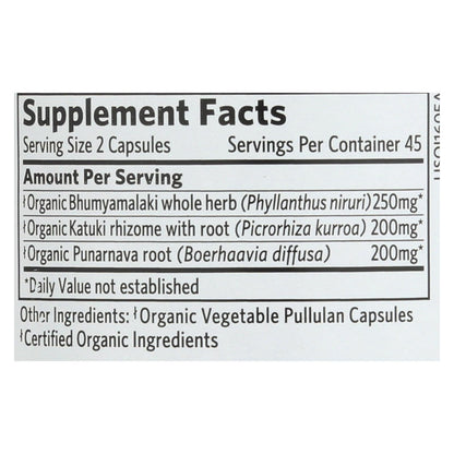 Organic India USA Liver & Kidney Supplement (90 Capsules)