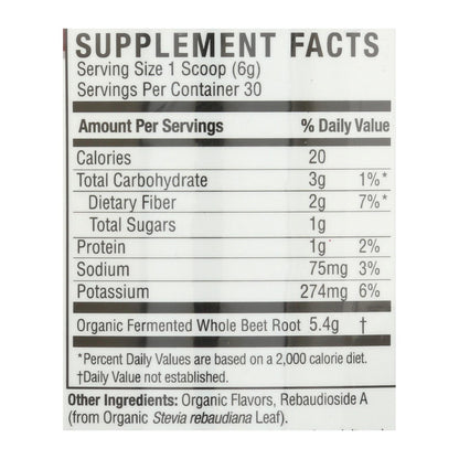 Nature's Answer Whole Beets Root Powder for Heart Health, 6.34 Oz. Jar