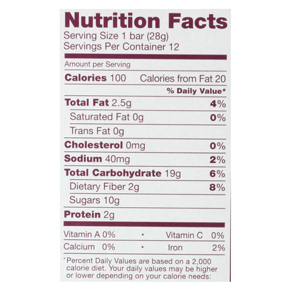 Nature's Bakery Stone-Ground Whole Wheat Fig Bars, Original, Pack of 6, 2 Oz. Bars