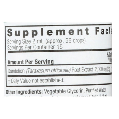 Nature's Answer Dandelion Root Extract (Alcohol-Free) - 2,000mg