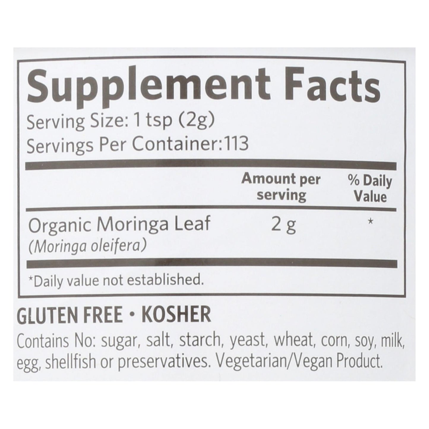 Organic India Moringa Leaf Powder (8 Oz.)