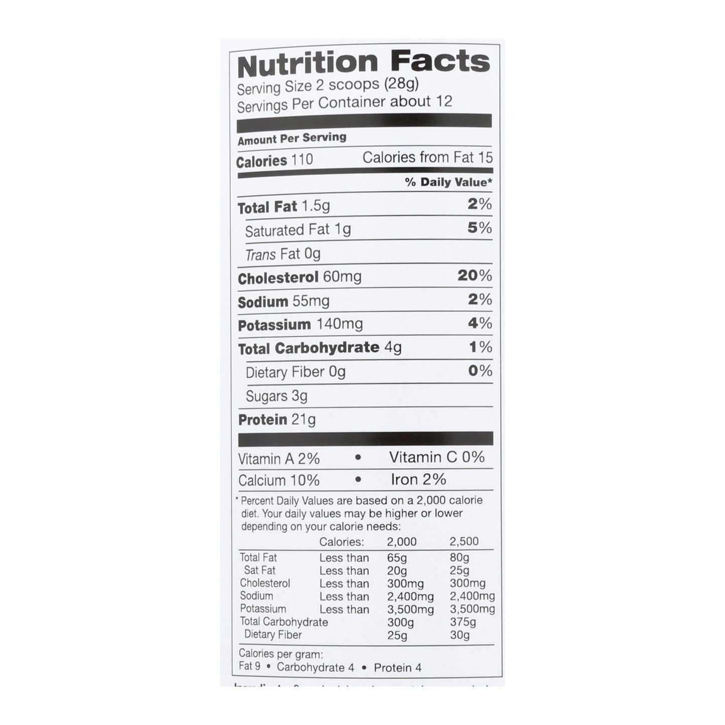Organic Teras Whey Protein Powder  - Bourbon Vanilla Flavor - 12 oz.