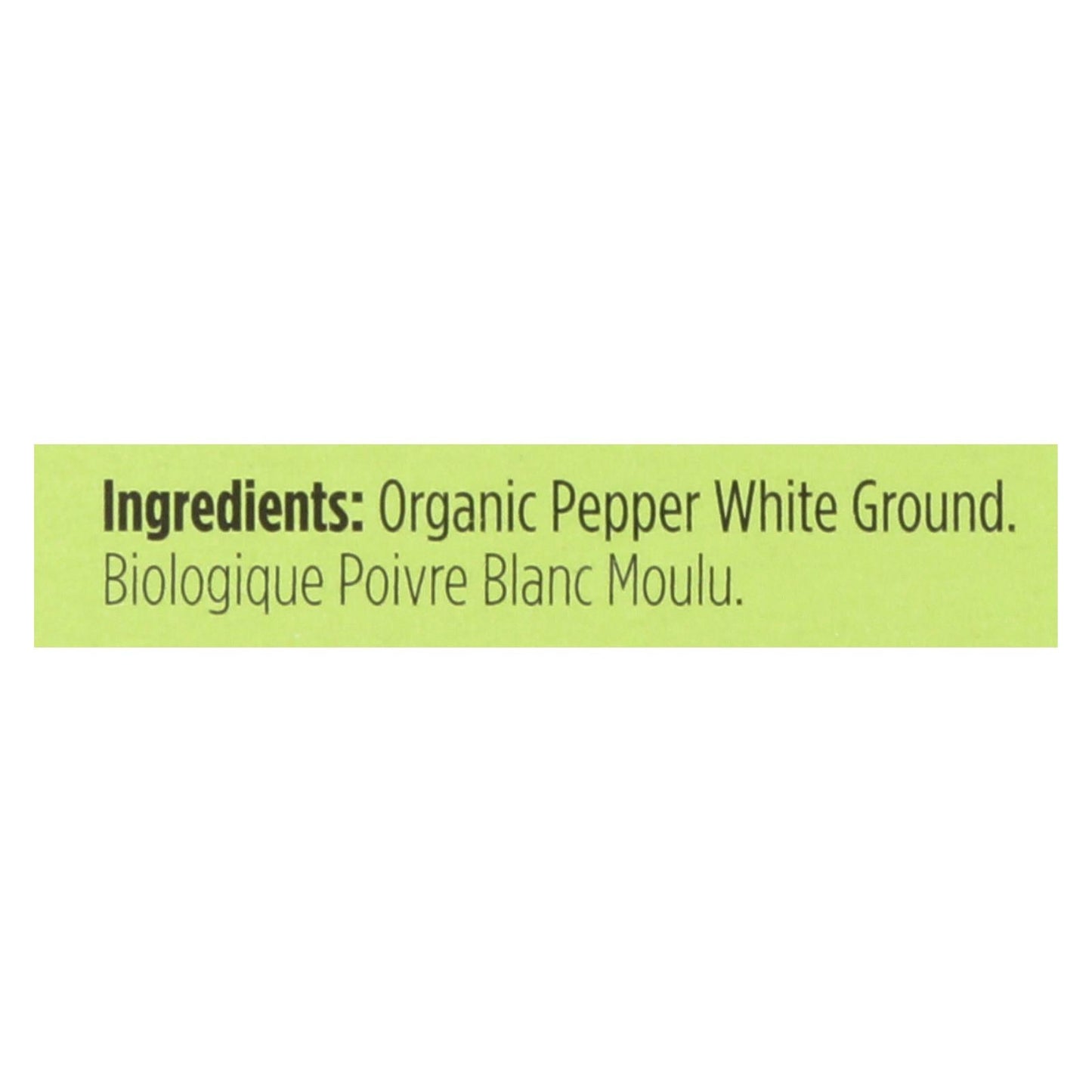 Spicely Organics White Peppercorn Ground, 0.45 Oz (Pack of 6)
