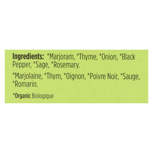 Spicely Organics Poultry Seasoning - Certified Organic, Aromatic Blend (Pack of 6 - 0.35 Oz.)