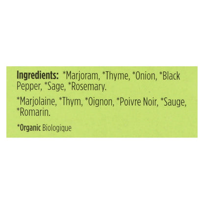 Spicely Organics Poultry Seasoning - Certified Organic, Aromatic Blend (Pack of 6 - 0.35 Oz.)
