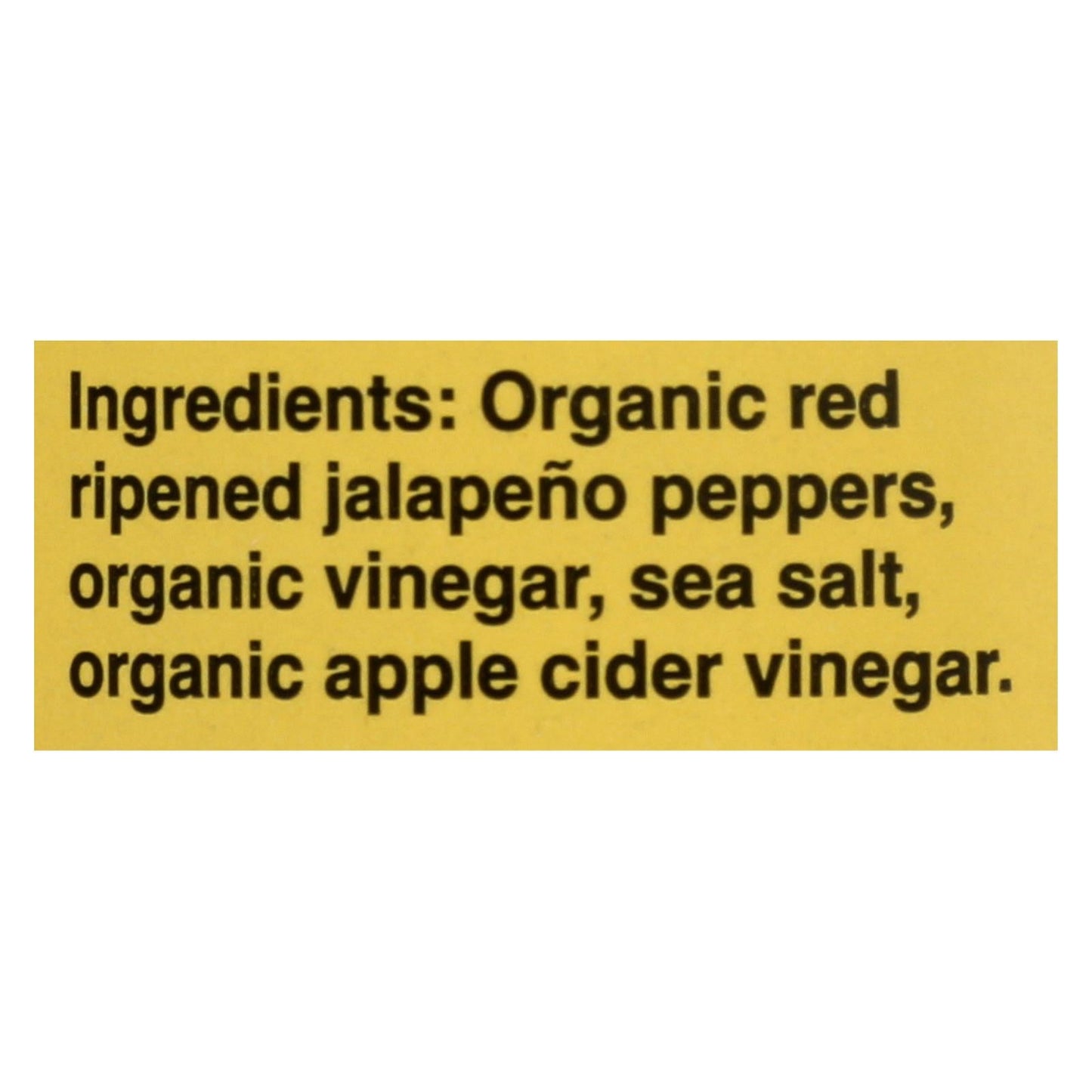 Organic Harvest Pepper Sauce [Pack of 12] - 5 Oz. Organic Jalapeno