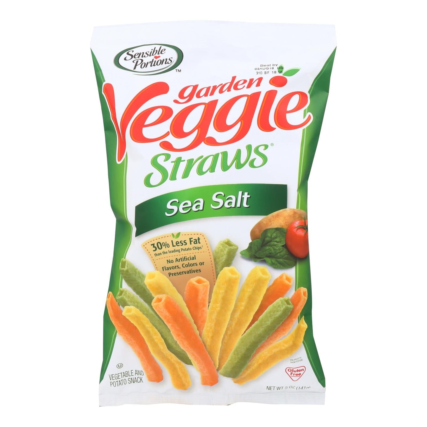 Sensible Portions Veggie Straws - Sea Salt (Pack of 12 - 5 Oz.)