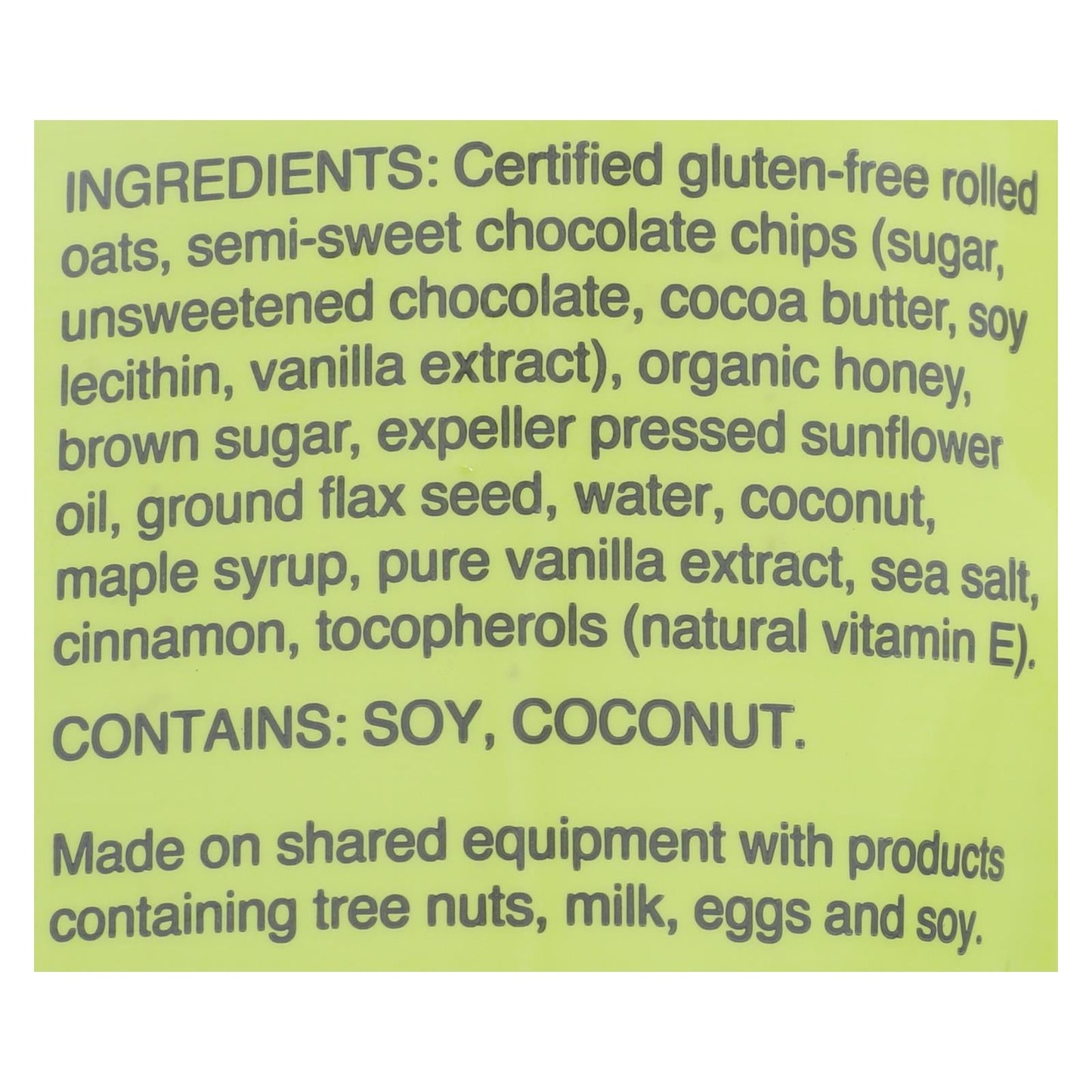 Jessica's Natural Foods Gluten Free Chocolate Chip Granola (12x11oz)