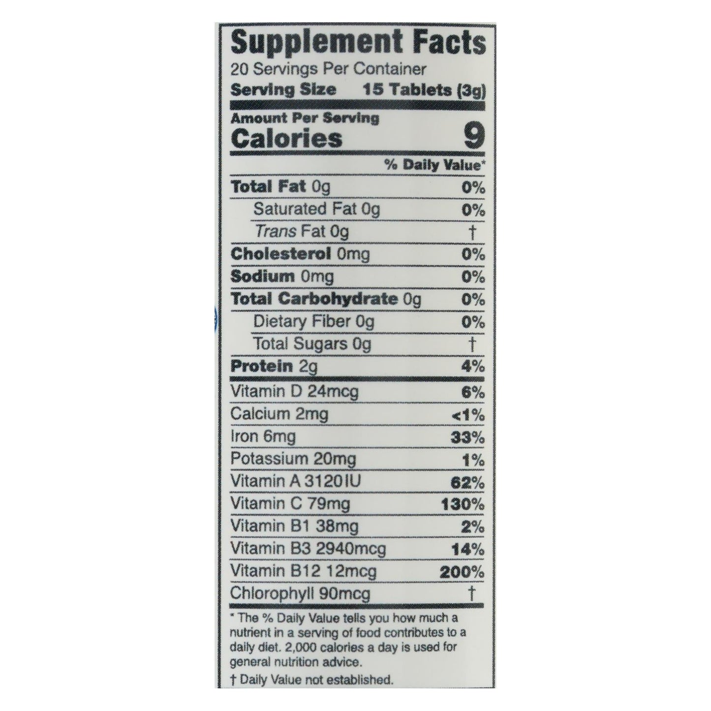 Organic Green Foods Chlorella 200mg Tablets (300-Count)
