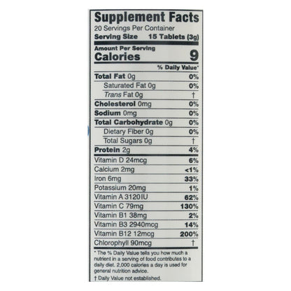 Organic Green Foods Chlorella 200mg Tablets (300-Count)