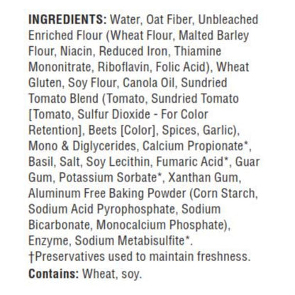Tumaro's Carb Wise Sundried Tomato Basil Wraps, 8-Inch (Pack of 6 - 8 Count)