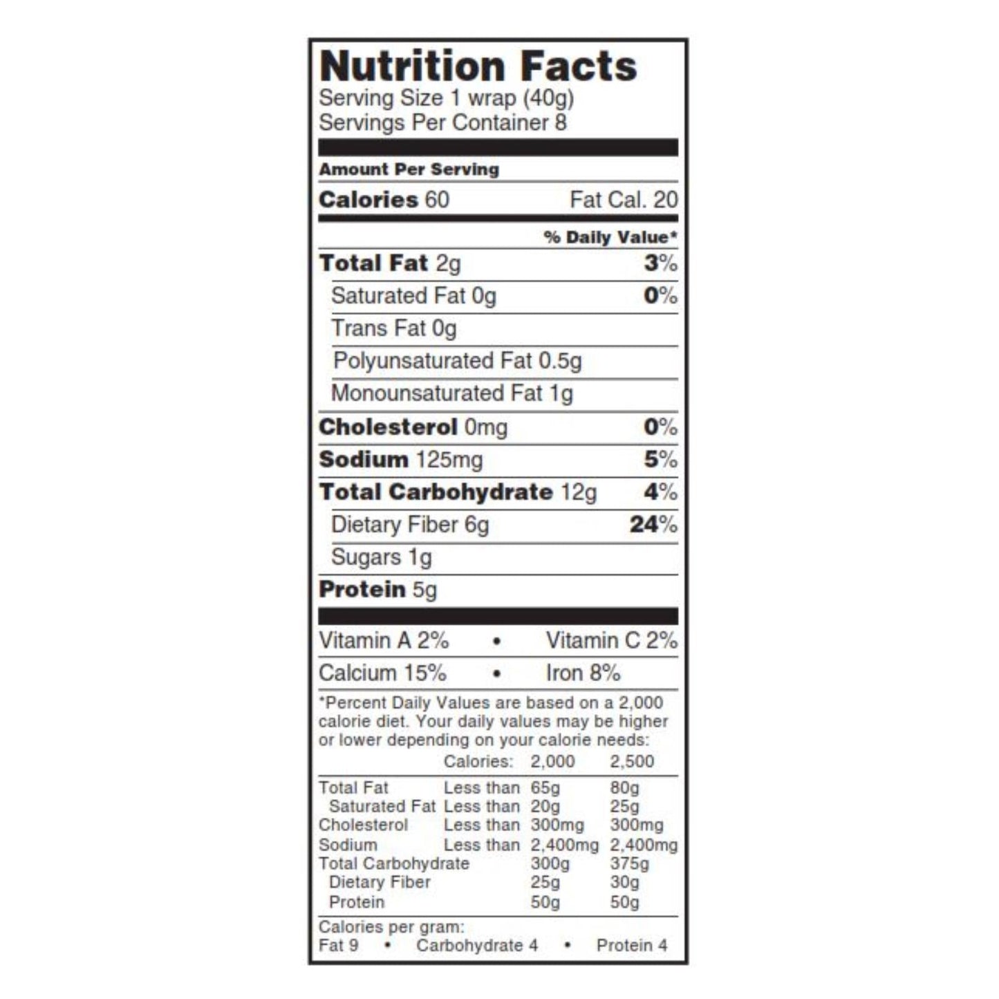 Tumaro's Carb Wise Sundried Tomato Basil Wraps, 8-Inch (Pack of 6 - 8 Count)