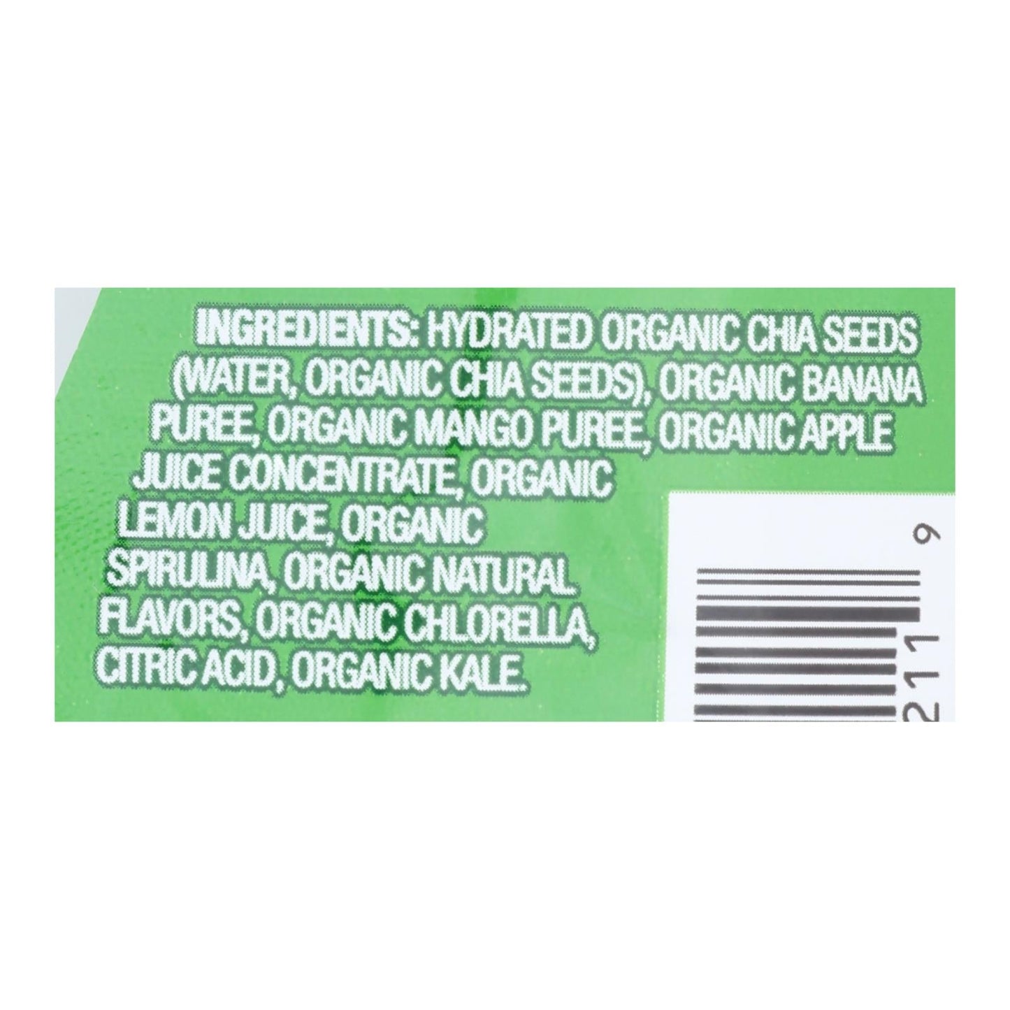 Mamma Chia Squeeze Vitality Snack - Green Magic - 16 Pack - 3.5 Oz.