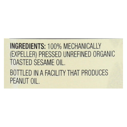 Spectrum Naturals Organic Toasted Sesame Oil, Unrefined, Cold-Pressed – 8 Fl Oz (Pack of 6)
