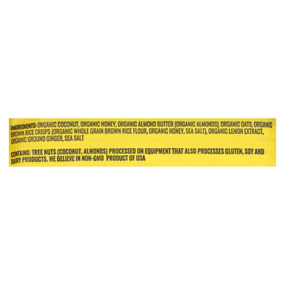 Kate's Real Food Organic Bivy Lemon Coconut: Citrusy Goodness in Every Bite (Pack of 12)