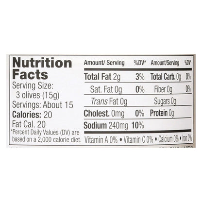 Jeff's Garden Castelvetrano Pitted Olives, Premium Quality, Pack of 6 - 5.5 Oz. per Jar