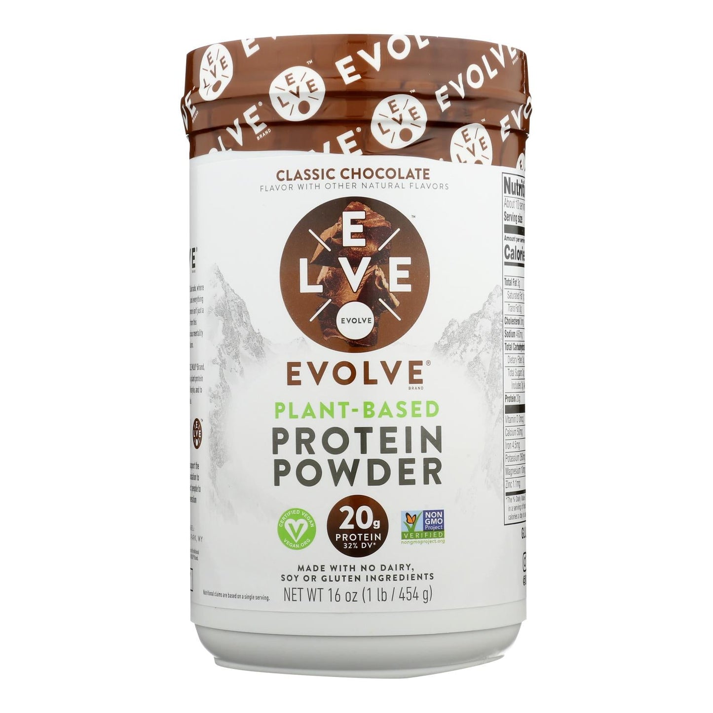 Plant-Based Chocolate Protein Powder | Evolve, 16 Oz