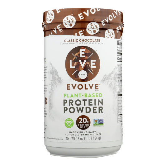 Plant-Based Chocolate Protein Powder | Evolve, 16 Oz