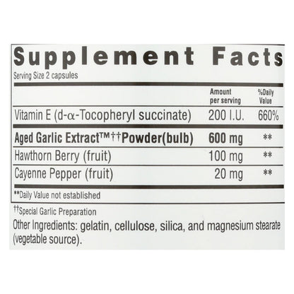 Kyolic Aged Garlic Extract Heart Health Supplement - 200 Capsules