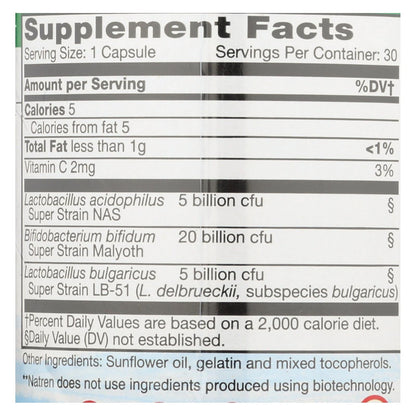 Natren Healthy Trinity Probiotic Capsules, 30 ct