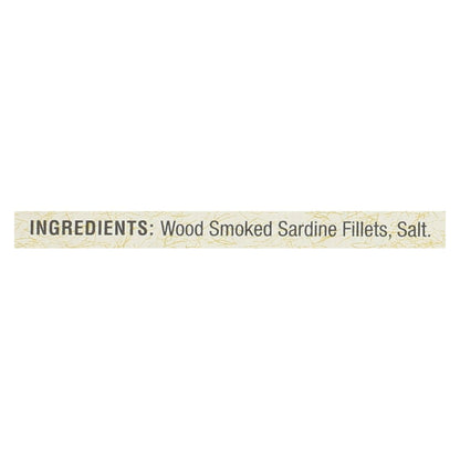 Bar Harbor Smoked, Skinless, Boneless Sardine Fillets - 6.7 Oz. (Pack of 12)