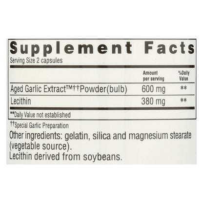 Kyolic Aged Garlic Extract Cholesterol Formula 104, 200 Capsules