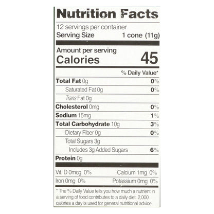Let's Do Gluten Free Sugar Ice Cream Cones, Case of 12, 4.6 Oz Each