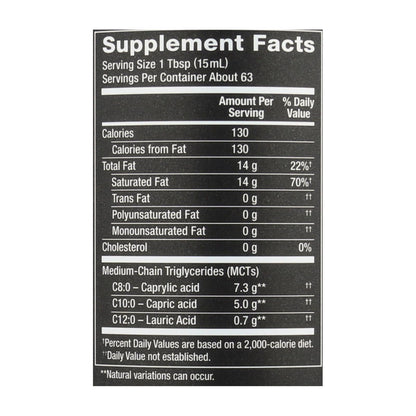 Nutiva Organic MCT Oil, 32 Fl Oz