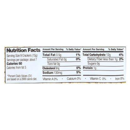 Edward & Sons Brown Rice Snaps, Tamari Sesame, 3.5 oz, Case of 12