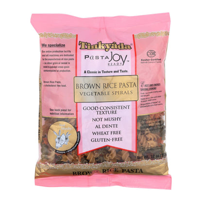 Tinkyada Brown Rice Pasta Vegetable Spirals, 12 oz, Pack of 12
