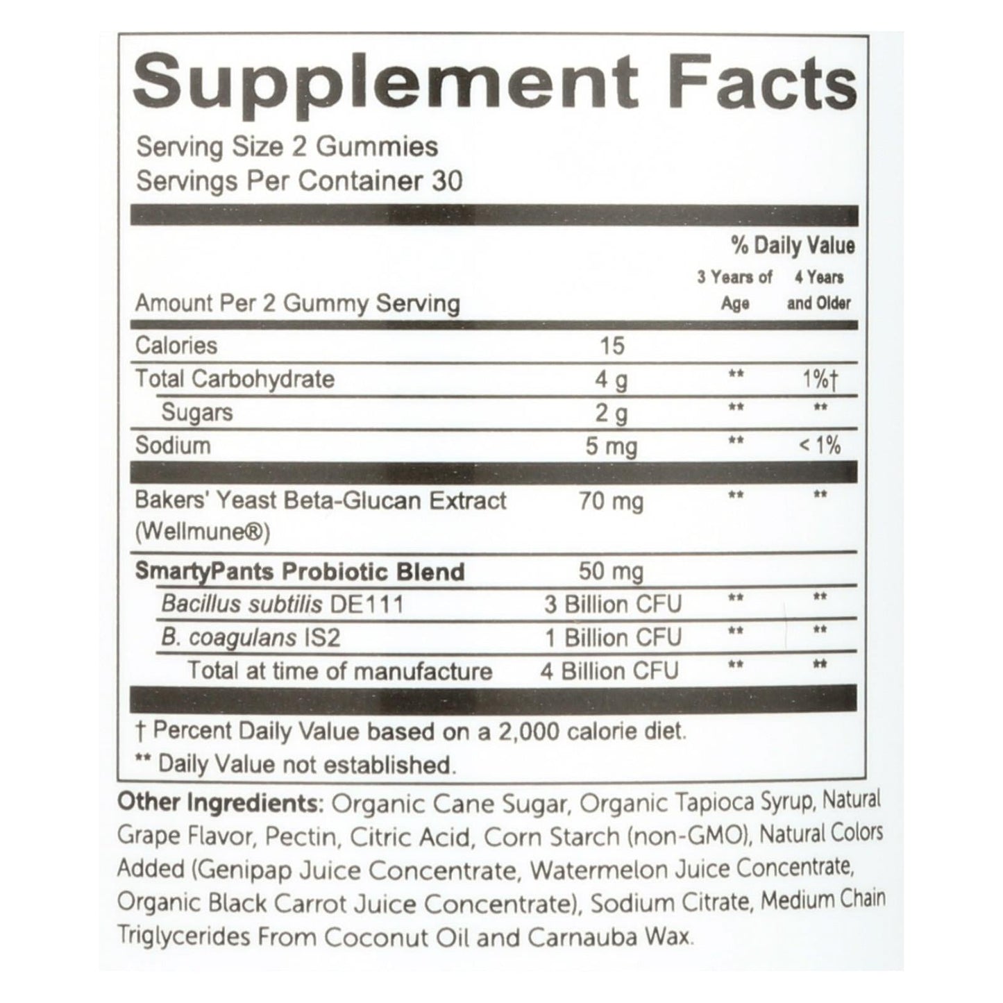 Smartypants Kids Probiotic (Pack of 60) - Grape Flavor