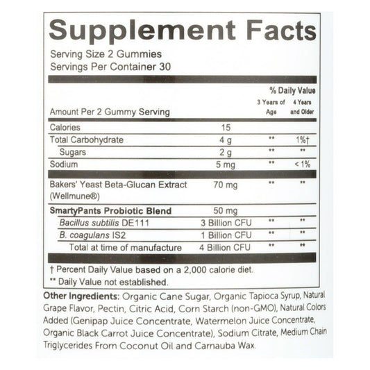 Smartypants Kids Probiotic (Pack of 60) - Grape Flavor