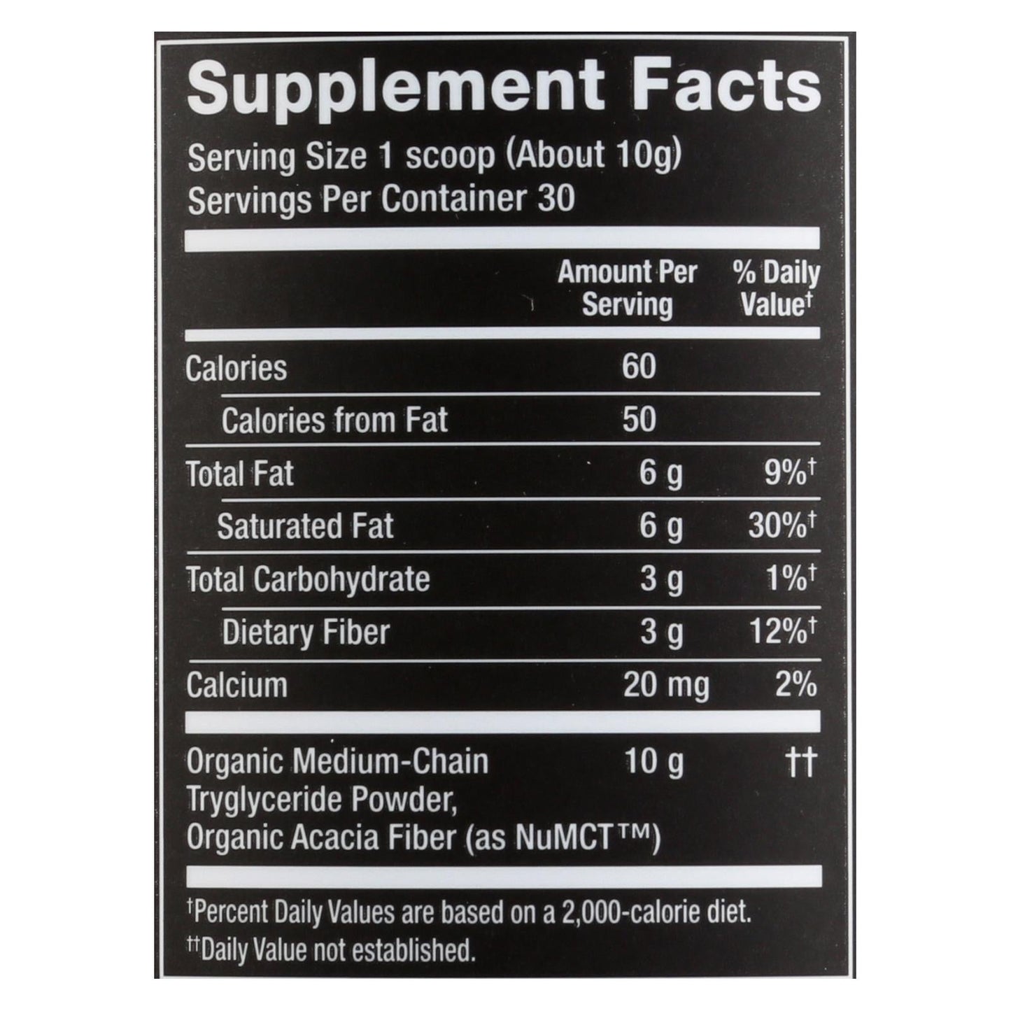 Nutiva MCT Powder: Pure MCTs for Enhanced Energy and Metabolism - 10.6 Oz