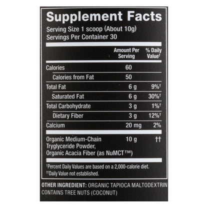 Nutiva MCT Powder: Pure MCTs for Enhanced Energy and Metabolism - 10.6 Oz