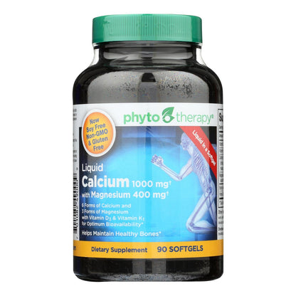 Liquid Calcium by Phyto-Therapy (90 Softgels, 1000mg)