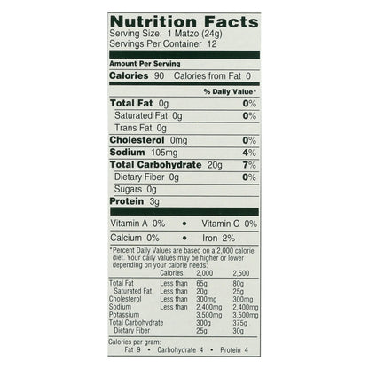 Manischewitz Thin Matzo Crackers with Salt, 10 Oz. Boxes (Pack of 12)