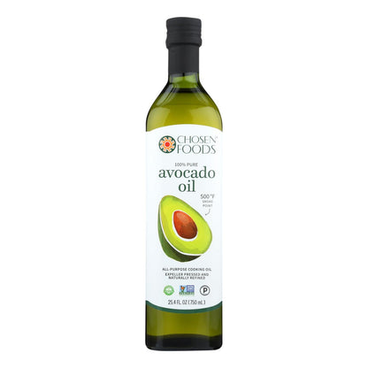 Chosen Foods 100% Pure Avocado Oil, 25.4 fl oz, Case of 6
