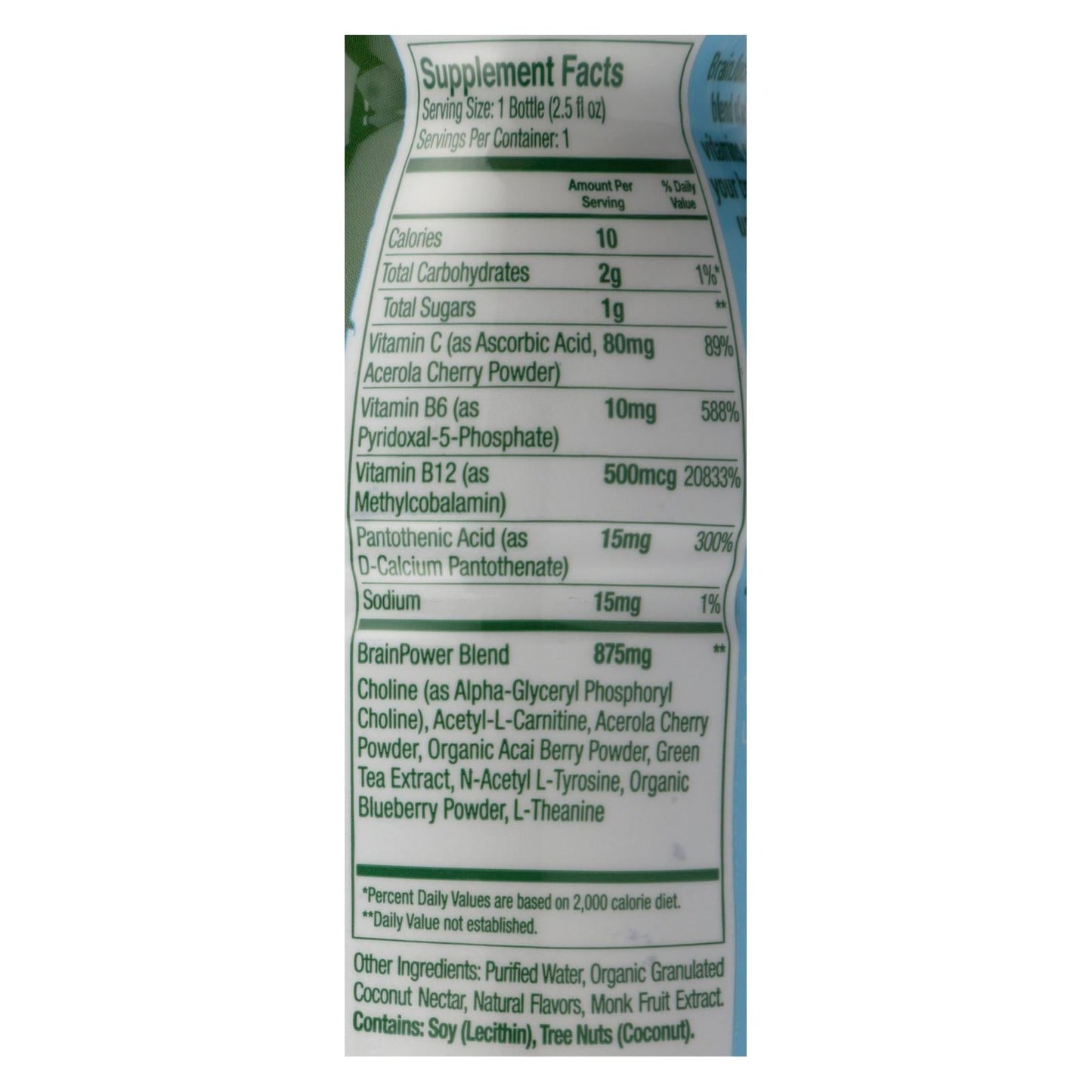 Brain Juice Decaf Peach Mango - 12 Pack - 2.5 Fz - Case of 12