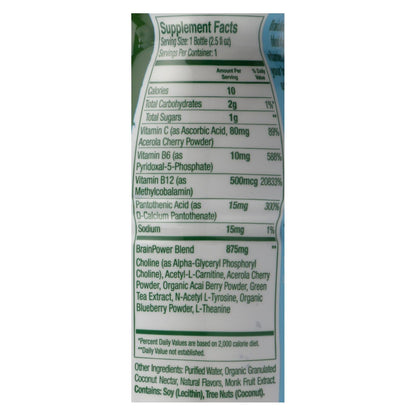 Brain Juice Decaf Peach Mango - 12 Pack - 2.5 Fz - Case of 12